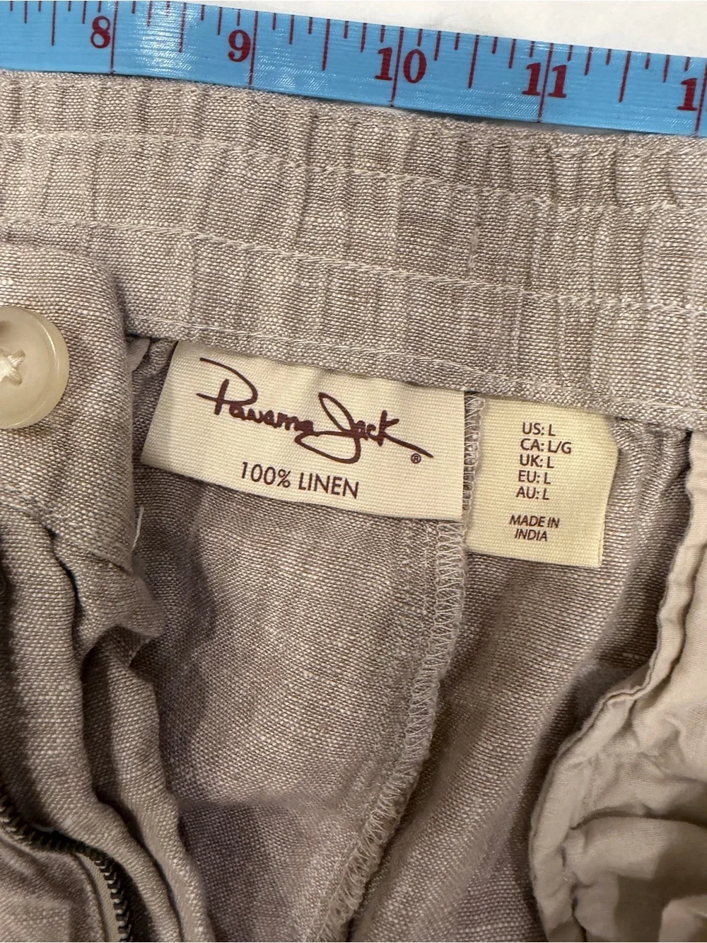Panama Jack Men's Lightweight Linen Pants in Beige